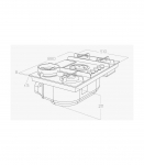 Hob and Hood (2in1) ELICA NIKOLATESLA FLAME EVO BL/A/88
