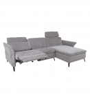 Nurgadiivan DAYTON PN, elektriline recliner 268x94/157xH100cm, helehall