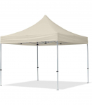 Pop Up Folding tent 3x3 m, with walls, Beige, X series, aluminum (canopy, pavilion, awning)