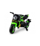 XW-07 Battery-Powered Motorbike with Illuminated LED Wheels Green