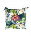 Toolikate SUMMER FLOWER 40x40x2,5cm, tume lillemuster, 100% pol&uuml;ester, kangas 472