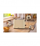 Bosch Compact Toaster TAT3M127 MyMoment Number of slots 2 Housing material Plastic Beige