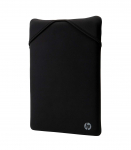 HP 15.6 Rerversible Sleeve - Black, Geometric pattern