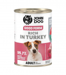 JOHN DOG Good form Rich in turkey - wet dog food - 400g