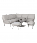 Aiam&ouml;&ouml;blikomplekt MARENDA laud, nurgadiivan ja 2 tumbat, hall/beež