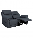 Diivan BOWEN 2-kohaline elektriline recliner 150x86xH102cm, tumehall naturaalne nahk