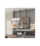 ONKRON Ceiling mount for TV 32"-80" max 68 kg, tilt-swivel, black