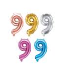 PartyDeco fooliumist &otilde;hupall, 35 cm, number 9