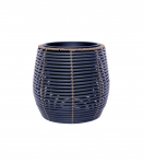 Lillepott WICKER D28xH26cm, must/pruun