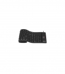 Logilink Flexible waterproof Keyboard USB + PS/2 ID0019A Flexible keyboard Wired DE Black