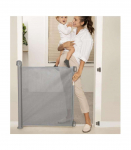 MOMCOZY M21SSAM08 rozsuwana bramka zabezpieczająca dla dzieci 140 cm szara