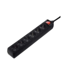 Pikendusj. Hama 6-Way, Switch, 5m, Black