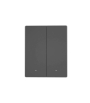 Smart Matter over WiFi wall switch SONOFF M5-2C-80 (2-channel, for frame, graphite)