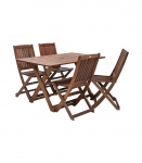 Aiam&ouml;&ouml;blikomplekt MODENA laud ja 4 tooli, meranti