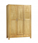 Riidekapp CHICAGO NEW 3-ukse ja 3-sahtliga, 130x57xH190cm, puit: tammespoon/MDF, v&auml;rvus: naturaalne, viimistlus &otilde;litatud