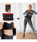 Komplekt: magnetiline hula-hoop must/t&uuml;rkiissinine HHM17 koos kaaluga + HMS loendur + BR163 v&ouml;&ouml;tugi (punane)