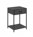 &Ouml;&ouml;kapp SEAFORD 42x35xH63cm, sahtliga, must saare melamiin, raam: metall