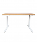T&ouml;&ouml;laud ERGO 1-mootoriga 120x60xH72-121cm, tamm/valge