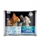 PETREPUBLIC Adult Halibut and mackerel box &ndash; wet cat food &ndash; 4x100g