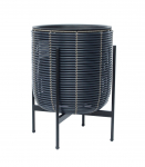 Lillepott WICKER alusega 38x38xH49cm, must/pruun