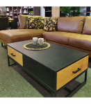 Diivanilaud AMSTERDAM 110x60xH40cm, tamm/must