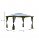 Varikatus SUNSET 3x4xH2/2,7m, taupe/pruun