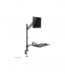 Neomounts Desk Mount DS90-325BL1 Sit-stand workstation desk Adjustable Height, Rotate, Tilt, Swivel 17-32 " |