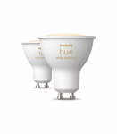 Philips Hue Smart Spotlight, 2 pcs pack GU10 4.2 W Warm to cool white light