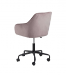 T&ouml;&ouml;tool BROOKE 59x59xH89cm, vanaroosa samet, 100% pol&uuml;ester, jalg: must metall