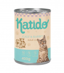 KATIDO Cielęcina z Kr&oacute;likiem mokra karma dla kota 400g