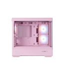 Zalman P30 V2, mATX Mini Tower PC Case, 3 x 120mm ARGB Fans, Pink