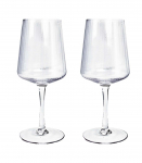 Veinipokaalid 2tk STRIPE POLAR H21,7cm 390ml, l&auml;bipaistev