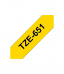 Brother TZe-651 Laminated Tape Black On Yellow TZe 8 m 2.4 cm