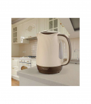 Feel-Maestro MR042 beige electric kettle 1.7 L Beige, Brown 2200 W