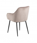 Tool BROOKE 55x58xH83cm, iste/seljatugi: samet kangas, v&auml;rvus: vanaroosa, jalad: must metall