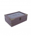 Teekarp HAZEL 24x17xH9cm, burgundia punane