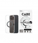 CARE by PanzerGlassFeature Case Transparent w. Black Kickstand & MagSafe iPhone 16 Pro Max CARE