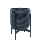 Lillepott WICKER alusega 30x30xH38cm, must/pruun