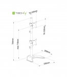 Techly ICA-LCD 2520V monitor mount / stand 68.6 cm (27") Desk Black