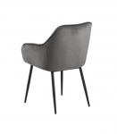 Tool BROOKE 55x58xH83cm, iste/seljatugi: samet kangas, v&auml;rvus: tumehall, jalad: must metall