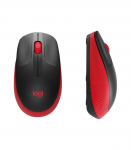 Logitech Full size Mouse M190 Wireless USB Red