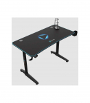 Onex Gaming Desk w/Cup holder, headset hook, Gamepad holder, Full coverage mouse pad GD1200H Black