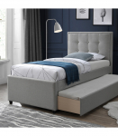 Voodi OSWALDO 90x200cm, ilma madratsita, plaatinahall