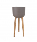 Lillepott SANDSTONE puidust jalgadega D36,5xH86cm, pruun