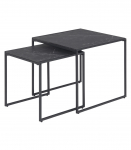 Diivanilauad 2tk INFINITY 50x50xH45cm, 40x40xH40cm, must