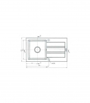 Single-bowl sink with draining board Maidsinks Promo 76x44 1B 1D E070053701