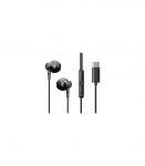 Joyroom Earphone Wired In-Ear Metal Headphones with Remote and Microphone, Type-C USB, Black EU (JR-EC07)