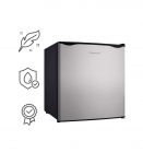 Manta MM515PSL Fridge 46L Silver inox/black