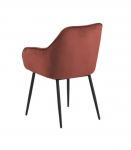 Tool BROOKE 55x58xH83cm, iste/seljatugi: samet kangas, v&auml;rvus: korall, jalad: must metall