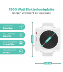 Lauapliit Bomann 1 plaadiga EKP5027CB, valge